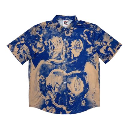 Virgen- de- Guadalupe -Button Up – Blue