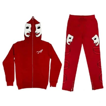 Asaali Laugh Now Cry Later Tracksuit Red