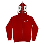 Asaali Laugh Now Cry Later Tracksuit Red Hoodie