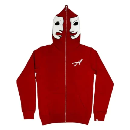 Asaali Laugh Now Cry Later Tracksuit Red Hoodie