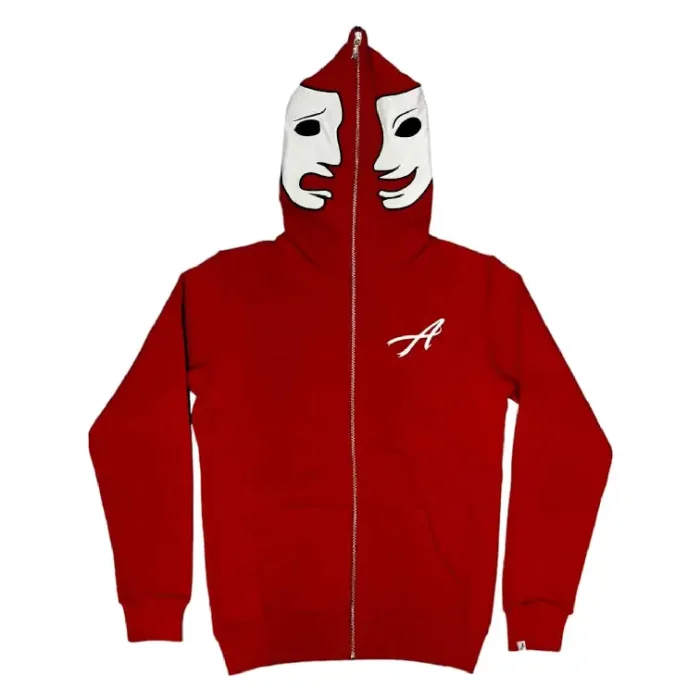 Asaali Laugh Now Cry Later Tracksuit Red Hoodie