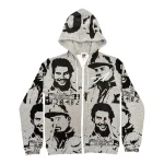 Asaali OG Cartel Tracksuit Marble Grey Hoodie