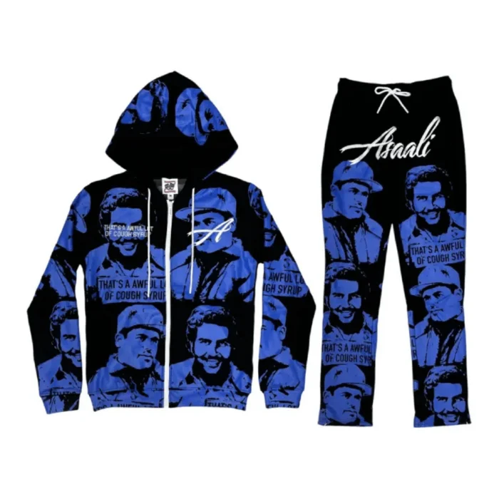 Cough Syrup x Asaali Cartel Tracksuit Blue